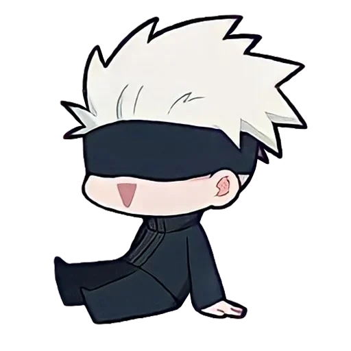 anime, anime drawings, jujutsu kaisen, anime characters, dojo satoro chibi