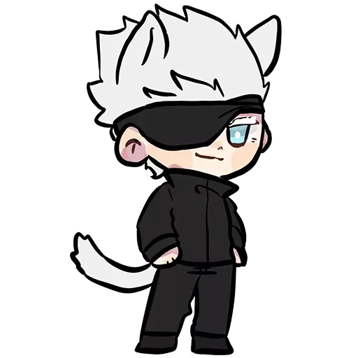 animación, imagen de animación, jujutsu kaisen, personajes de animación, gojo satorou chibi