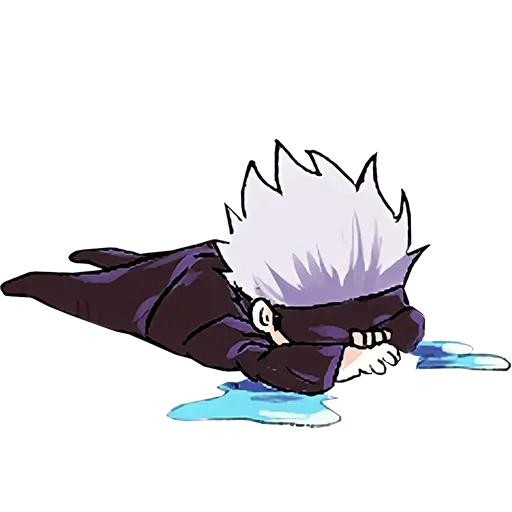 chibi kakasi, imagen de animación, jujutsu kaisen, personajes de animación, kakashi miles de red cliff