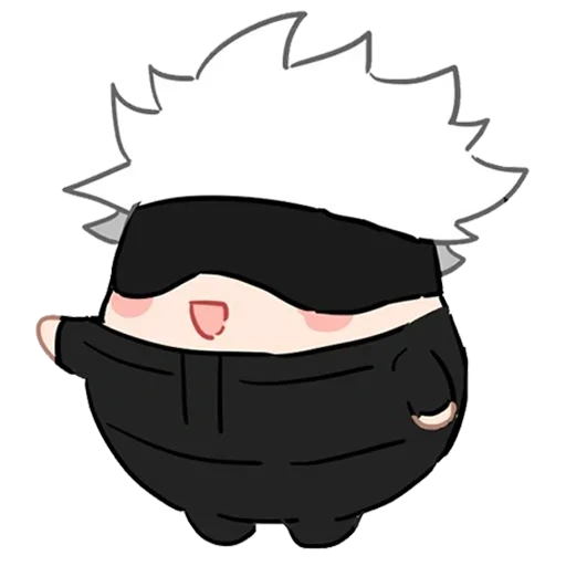 chibi kakashi, jujutsu kaisen, dojo satoro chibi, adesivi jujutsu kaisen