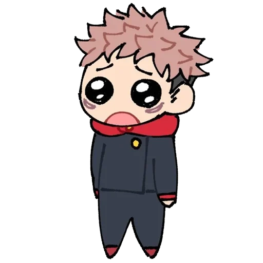 jujutsu, itadori chibi, personagens chibi, jujutsu kaisen