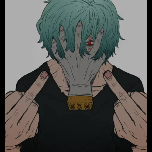 shigaraki, shigaraki tamura, shigaraki tomra, shigaraki tamura avec ses mains, anime mon héroïque académie shigaraki