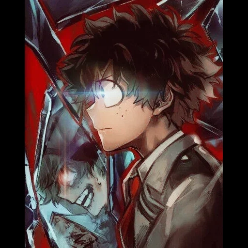 deku, picture, anime art, bakugou x midoriya, my heroic academy