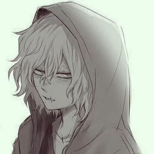 immagine, ragazzi anime, anime shigaraki, shigaraki tamura, anime con un cappuccio a matita