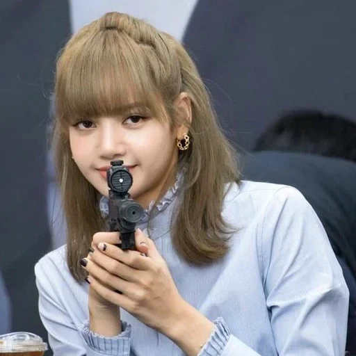 caméra, téléphone, rose noir, lisa blackpink, blackpink lalisa