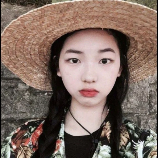 asiático, debut, chica, rosa de maquillaje coreano, jin zhiyuan no maquillaje