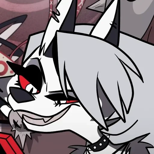 hotel khazbin, moon hotel khazbin, hotel hazbin wolf, hotel khazbin luna furri, hotel khazbin hell boss