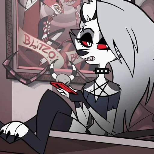 hotel hazbin, hotel luna hazbin, jefe del infierno del hotel hazbin, hotel hazbin moon wolf, la luna del dueño del infierno del hotel hazbin