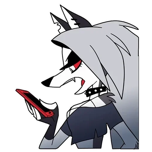 loona hellhound, hazbin wolf hotel, haz binfrey wolf hotel, hazbin moon wolf hotel