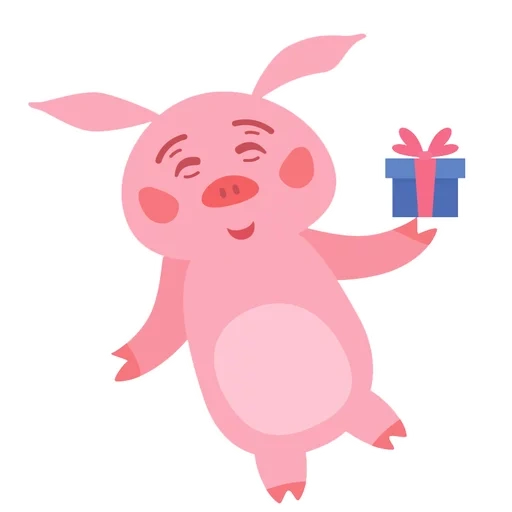 cochon, cochon, porcin, le cochon est rose, cochon de dessin animé