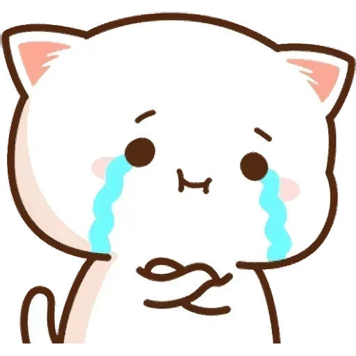 kavai katze, kitty chibi kawaii, süße kawaii zeichnungen, katzen chibi kawai umarmung, animierte mochi mochi peach cat