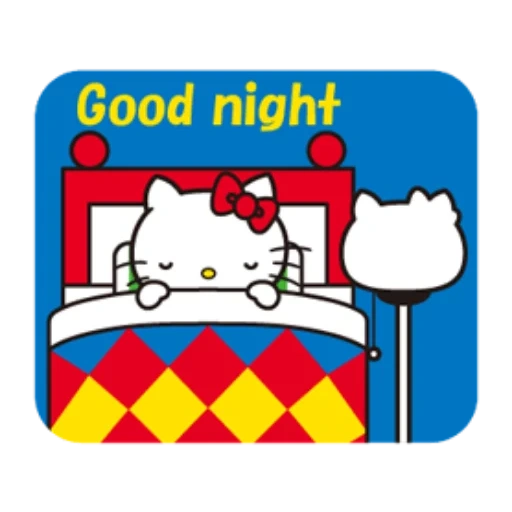hello kitty, avec hallow kitty, hallow kitty avec une flèche, bonjour kitty bonne nuit, hallow kitty bonne nuit