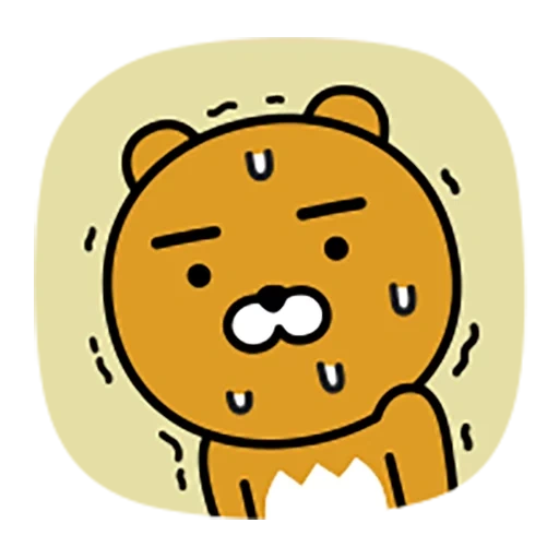 coreano, rirak kuma, ryan kakaotalk, ryan kakao friends, faccina sorridente coreana