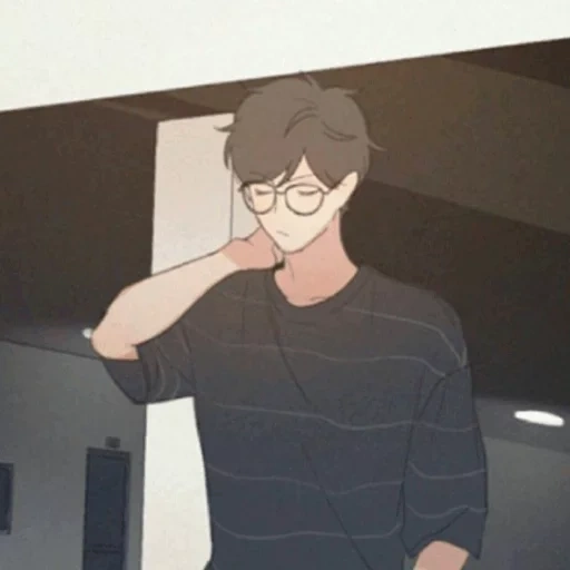 en el océano, joven, gente, postura de manhwa, here youare yu yang