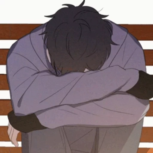 ю ян, рисунок, грустные аниме, аниме пары грустные, грустный аниме парень