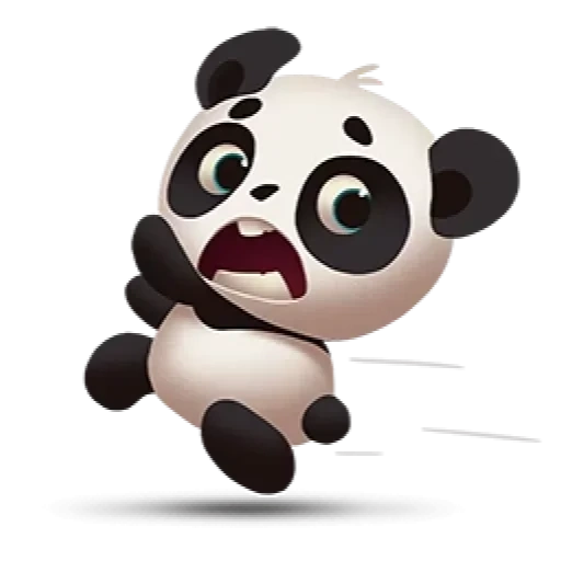 panda, artfox panda, faccia sorridente del panda, adesivi di pandochka, emoticon piccolo panda