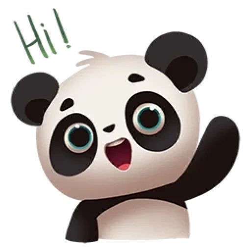 panda, sim panda, wajah panda smiley, pola panda, ekspresi panda merah