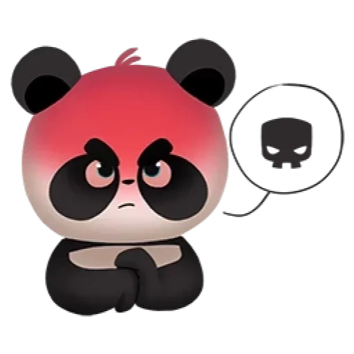 panda, pandochka, pandochki watsapa, panda kaleng seluler, ekspresi panda merah