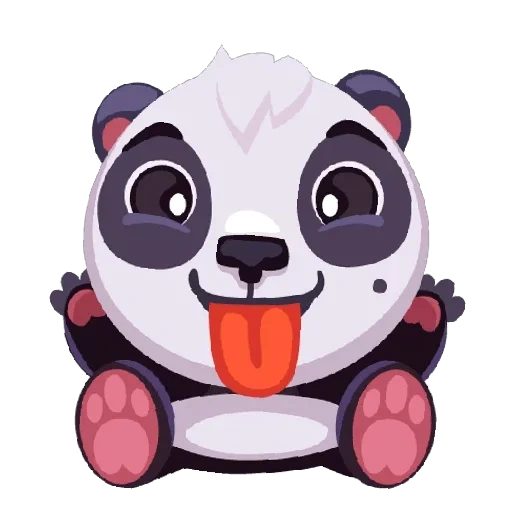 panda, panda panda, panda rensha, panda emoji, panda de dessins animés