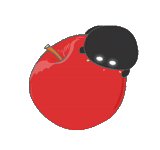 ping, bomba, escuridão, fruta da apple, ícone da apple
