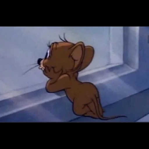 alemán, tom jerry, llorando jerry, estoy soñando despierto, el triste ratón de jerry