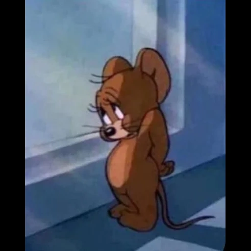 tom jerry, jerry está triste, chorando jerry, o mouse triste de jerry, o mouse de jerry está descontente