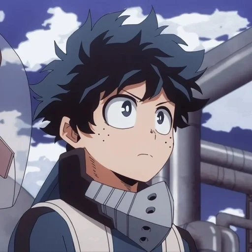 anime de tambor, izuku midoria, anime de la mitadía, personajes de anime, mi heroica academia