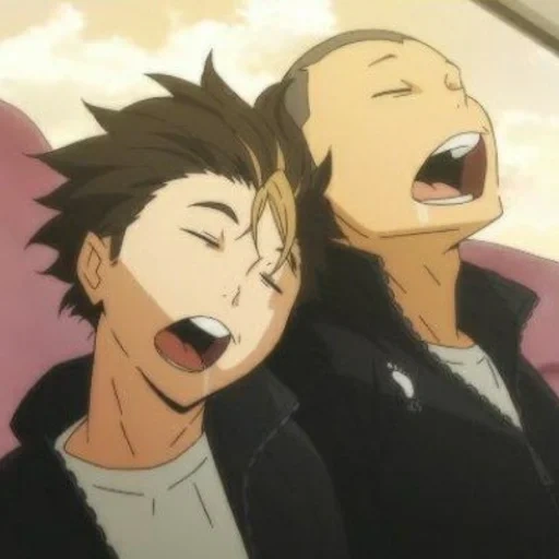 anime voli nishinoi dan tanaka, tanaka ryunoske dan nishinoy, haikyu, anime bola voli nishinoi, haikyuu nishinoya