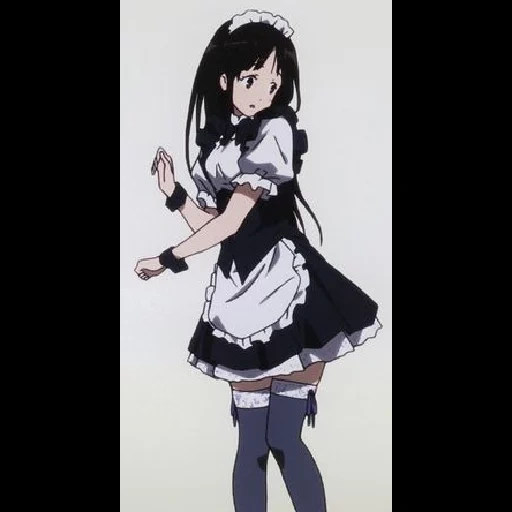anime pembantu, karakter anime, pembantu hyouka, qian qiu nanami maid, anime chidanda maid