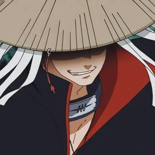 naruto, edith naruto, personagens de anime, hidan naruto hat, hidan contra naruto smile com um núcleo de flor de chapéu