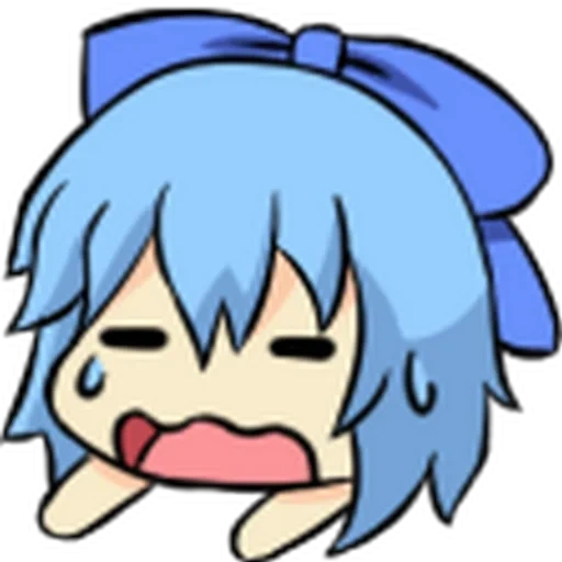 anime, anime, heik jpeg, yukkuri cirno, dessins d'anime