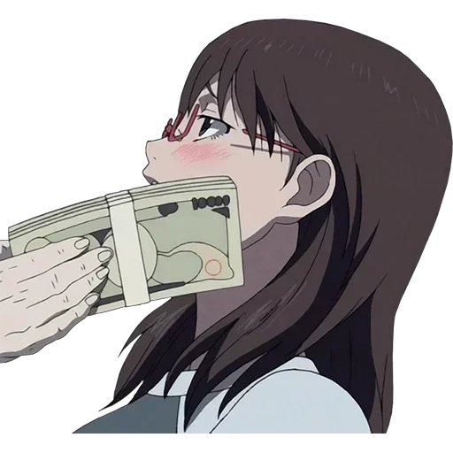 bild, fstikbot, kunstanime, anime geld, ich liebe geld anime