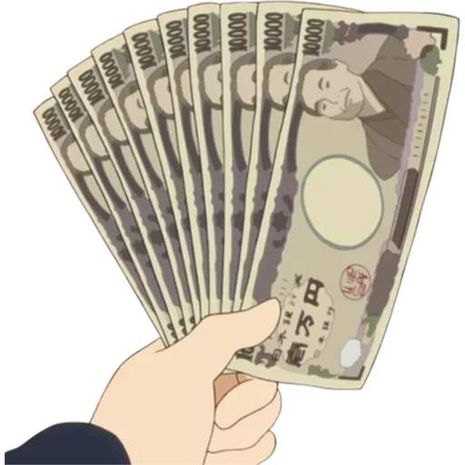 uang, uang anime, tian dengan uang, tempat menginvestasikan uang, tangan anime dengan uang