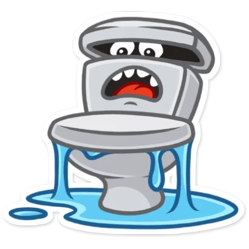 wc en colère, hide online, toilettes tristes, cartoon de toilette