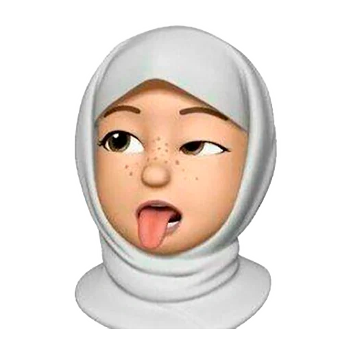 asiático, emoji, humano, emoji hijabe, emoji muçulmano está dormindo