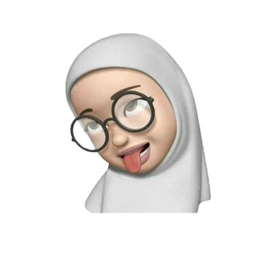 emoji, kartun, manusia, muslim emoji, muslim yang tersenyum