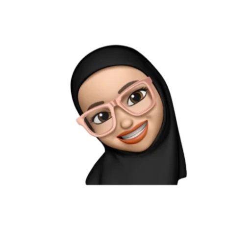 jovem, hijab vatsap, smiley hijabe, emoji muçulmano, garota muçulmana