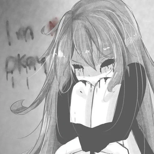 грустные аниме, грустные аниме арты, аниме грустная девушка, плачущая девушка аниме, рисунки грустные аниме