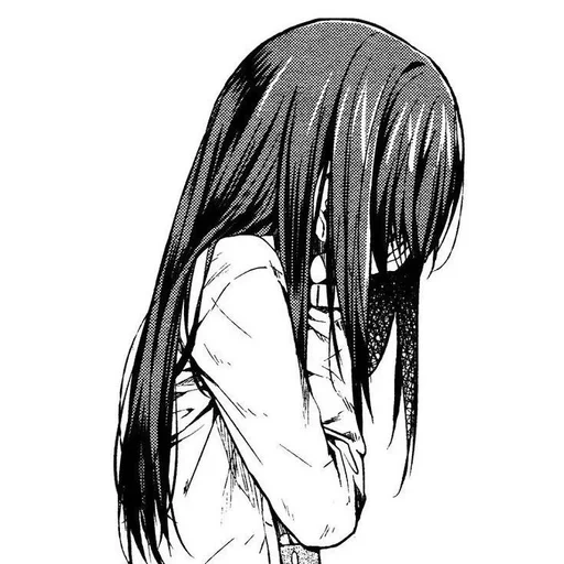 грустные аниме, аниме черно белое, грустные аниме арты, плачущие аниме девушки, рисунки грустные аниме