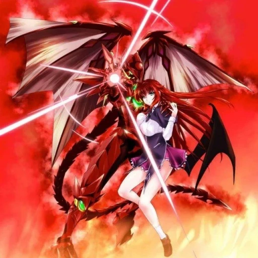 demon anime, hyodo issei dragon, setan melawan yang jatuh, demons anime penatua, sekolah senior iblis melawan jatuh