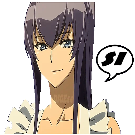 saeko busujima, karakter anime, saeko busujima 18, sekolah dead saeco, sekolah dead saeko busujima