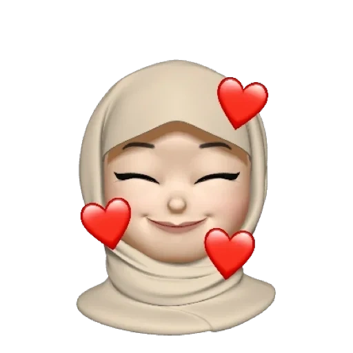 memoji, gadis, wanita muda, wajah emoji