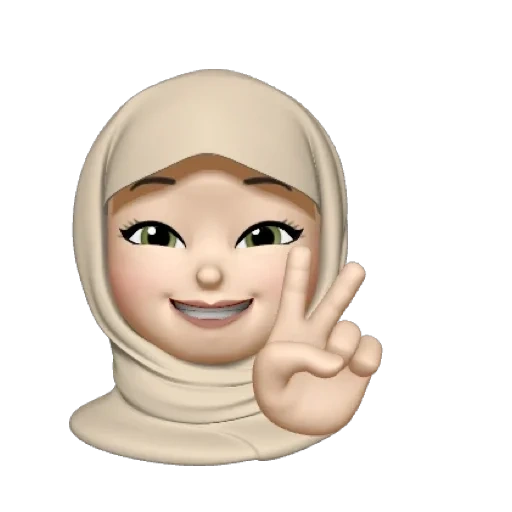 emoji, memoji, mujer joven, memoji hijab, dibujos de emoji