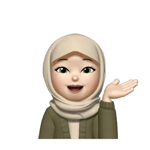 emoji, memoji, muslima, giovane donna, memoji 2020