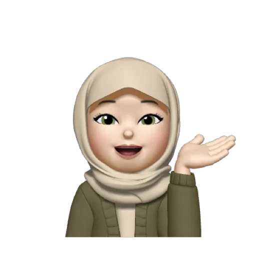 emoji, memoji, muslima, mujer joven, memoji 2020