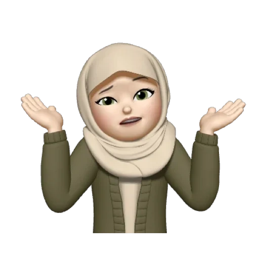 emoji, memoji, young woman, emoji arab, drawings of emoji