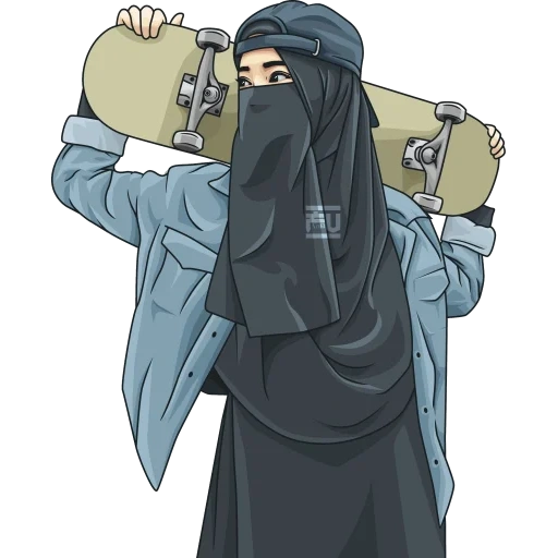 young woman, muslim, amina arabov, islamic drawings, muslim muslim anime