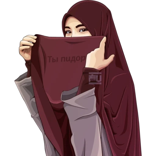 anime de tête d'hijab, art du turban pour les filles, anime fille hijab, anime niqab femmes musulmanes, belle femme musulmane hijab
