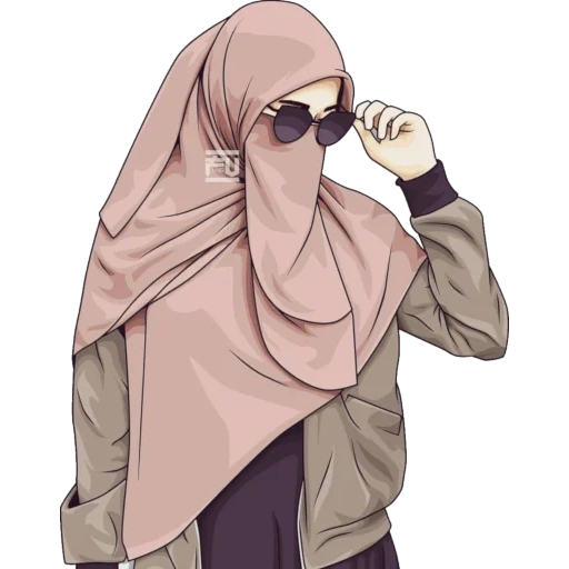 iriza, mädchen hijabe, muslimischer anime, muslimischer hijab, anime nikab muslim