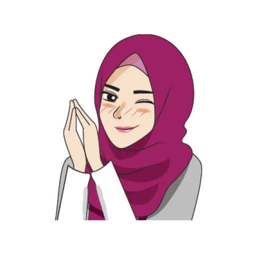 chica, hijab, mujeres musulmanas, animación de tapa, turbante de mujer musulmana